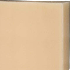 Made in USA - 2" Thick x 12" Wide x 1' Long, Nylon 6/6 Sheet - Natural - Americas Industrial Supply