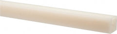 Made in USA - 2' x 5/16" x 5/16" Natural (Color) Nylon 6/6 Square Bar - Americas Industrial Supply