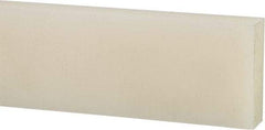 Made in USA - 4 Ft. Long x 1 Inch Wide x 1/4 Inch High, Nylon, Rectangular Plastic Bar - Natural - Americas Industrial Supply