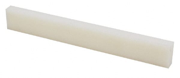 Made in USA - 1' x 1-1/2" x 3/4" Natural (Color) Nylon 6/6 Rectangular Bar - Americas Industrial Supply