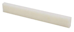 Made in USA - 2 Ft. Long x 1-1/2 Inch Wide x 5/8 Inch High, Nylon, Rectangular Plastic Bar - Natural - Americas Industrial Supply