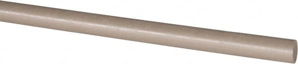 Made in USA - 8' Long, 1/2" Diam, PEEK Plastic Rod - Thermoplastic - Americas Industrial Supply