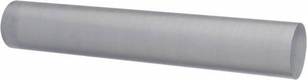 Made in USA - 1' Long, 2" Diam, Polycarbonate Plastic Rod - Clear - Americas Industrial Supply