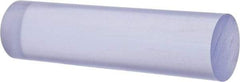 Made in USA - 1' Long, 4" Diam, Polycarbonate Plastic Rod - Clear - Americas Industrial Supply