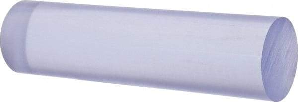 Made in USA - 1' Long, 3" Diam, Polycarbonate Plastic Rod - Clear - Americas Industrial Supply
