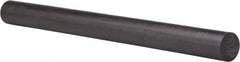 Made in USA - 8' Long, 1-1/2" Diam, Polycarbonate Plastic Rod - Black - Americas Industrial Supply