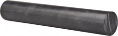 Made in USA - 4' Long, 3" Diam, Polycarbonate Plastic Rod - Black - Americas Industrial Supply
