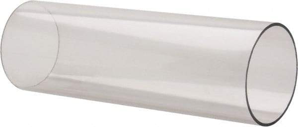 Made in USA - 3-1/2 Inch Outside Diameter x 8 Ft. Long, Plastic Round Tube - Polycarbonate - Americas Industrial Supply