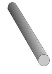 Made in USA - 4' Long, 5/8" Diam, Acetal (PTFE-Filled) Plastic Rod - Brown - Americas Industrial Supply