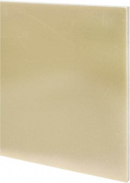 Made in USA - 1/2" Thick x 12" Wide x 1' Long, Epoxyglass Laminate (G10/F4) Sheet - Mustard Yellow, ±0.036 Tolerance - Americas Industrial Supply