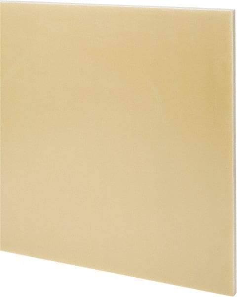 Made in USA - 3/8" Thick x 24" Wide x 3' Long, Epoxyglass Laminate (G10/F4) Sheet - Mustard Yellow, ±0.030 Tolerance - Americas Industrial Supply