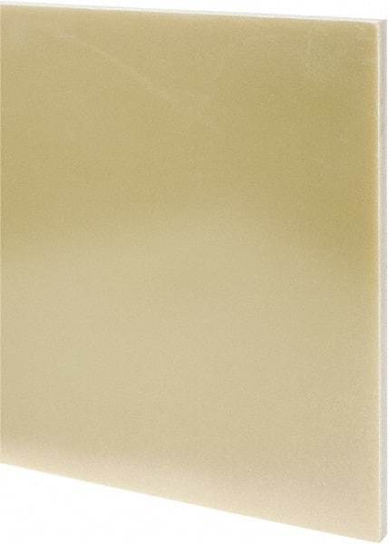 Made in USA - 1/2" Thick x 24" Wide x 3' Long, Epoxyglass Laminate (G10/F4) Sheet - Mustard Yellow, ±0.036 Tolerance - Americas Industrial Supply