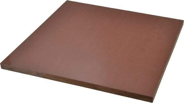 Made in USA - 1/2" Thick x 12" Wide x 1' Long, Canvas Phenolic Laminate (C/CE) Sheet - Tan - Americas Industrial Supply
