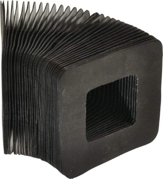 Made in USA - 0.02 Inch Thick, Polyester Square Flexible Bellows - 2 x 2 Inch Inside Square - Americas Industrial Supply