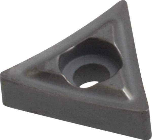 Kennametal - T221 P Grade K68 Carbide Turning Insert - Uncoated, 60° Triangle, 1/4" Inscr Circle, 1/8" Thick, 1/64" Corner Radius - Americas Industrial Supply