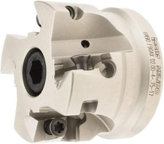 Iscar - 4 Inserts, 2" Cut Diam, 3/4" Arbor Diam, 0.642" Max Depth of Cut, Indexable Square-Shoulder Face Mill - 0/90° Lead Angle, 1.57" High, H490 AN.X 1706 Insert Compatibility, Through Coolant, Series Helido - Americas Industrial Supply