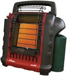 Heatstar - 4,000 to 9,000 BTU, Portable Propane Heater - (1) 1 Lb or 20 Lb Tank Fuel Capacity, 7-1/2" Long x 13-1/2" Wide x 15" High - Americas Industrial Supply