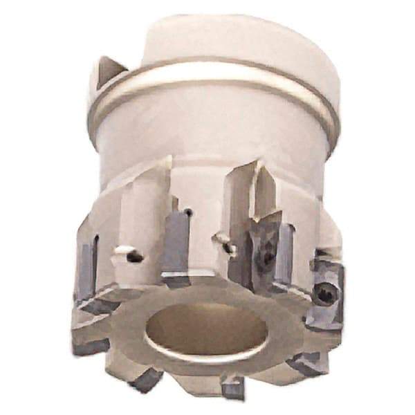 Iscar - 10 Inserts, 40mm Cut Diam, 22mm Arbor Diam, 7.7mm Max Depth of Cut, Indexable Square-Shoulder Face Mill - 0/90° Lead Angle, 40mm High, HP AN.. 0702.. Insert Compatibility, Series Heliplus - Americas Industrial Supply