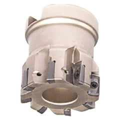 Iscar - 10 Inserts, 40mm Cut Diam, 22mm Arbor Diam, 7.7mm Max Depth of Cut, Indexable Square-Shoulder Face Mill - 0/90° Lead Angle, 40mm High, HP AN.. 0702.. Insert Compatibility, Series Heliplus - Americas Industrial Supply