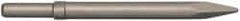 PRO-SOURCE - 10.2" OAL, Moil Point Chisel - Round Shank, Alloy Steel - Americas Industrial Supply