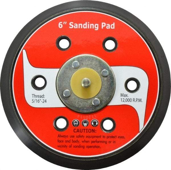 PRO-SOURCE - 6" Diam Hook & Loop Disc Backing Pad - 5/16" Shank Diam, 12,000 RPM - Americas Industrial Supply