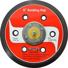 PRO-SOURCE - 6" Diam Hook & Loop Disc Backing Pad - 5/16" Shank Diam, 12,000 RPM - Americas Industrial Supply