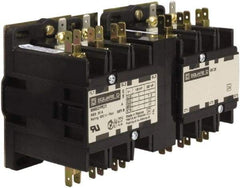 Square D - 3 Pole, 25 Amp Inductive Load, 24 Coil VAC at 50/60 Hz, Reversible Definite Purpose Contactor - Phase 1 and Phase 3 Hp:  10 at 460 VAC, 10 at 575 VAC, 2 at 115 VAC, 3 at 230 VAC, 7.5 at 230 VAC, Open Enclosure, CSA, RoHS Compliant, UL Listed - Americas Industrial Supply