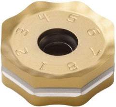 Seco - ONMU090520 ME13 Grade MP3000 Carbide Milling Insert - TiAlN Finish, 0.228" Thick, 0.866" Inscribed Circle - Americas Industrial Supply