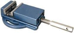 Gibraltar - 4" Jaw Opening Capacity x 1-1/4" Throat Depth, Horizontal Drill Press Vise - 4" Wide x 1-3/8" High Jaw, Stationary Base, Standard Speed, 13-1/2" OAL x 2-5/8" Overall Height, Cast Iron - Americas Industrial Supply