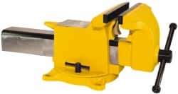 Gibraltar - 8" Jaw Width x 8" Jaw Opening Capacity, 3-1/2" Throat Depth, Bench & Pipe Combination Vise - 3/4 to 2-1/4" Pipe Capacity, Swivel Base, Bolt Down Attachment, Steel - Americas Industrial Supply