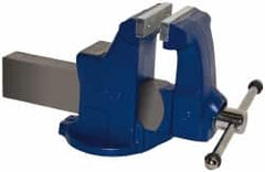 Gibraltar - 6" Jaw Width, 10" Opening Capacity, 6-1/4" Throat Depth, Ductile Iron Stationary Bench Vise - Bolt Down Base Attachment - Americas Industrial Supply