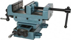 Wilton - 6" Jaw Opening Capacity x 2" Throat Depth, Horizontal Drill Press Vise - 6" Wide x 2" High Jaw, Cross Slide Base, Standard Speed, 9-1/2" OAL x 7-1/4" Overall Height, Cast Iron - Americas Industrial Supply