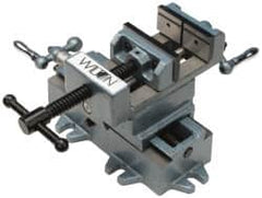 Wilton - 3" Jaw Opening Capacity x 1-1/8" Throat Depth, Horizontal Drill Press Vise - 3" Wide x 1-1/8" High Jaw, Cross Slide Base, Standard Speed, 6" OAL x 5-5/8" Overall Height, Cast Iron - Americas Industrial Supply