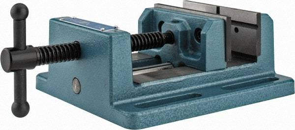 Wilton - 4" Jaw Opening Capacity x 1-1/2" Throat Depth, Horizontal Drill Press Vise - 4" Wide x 1-1/2" High Jaw, Stationary Base, Standard Speed, 6" OAL x 2.88" Overall Height, Cast Iron - Americas Industrial Supply
