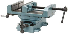 Wilton - 8" Jaw Opening Capacity x 2" Throat Depth, Horizontal Drill Press Vise - 8" Wide x 2" High Jaw, Cross Slide Base, Standard Speed, 11" OAL x 7-1/4" Overall Height, Cast Iron - Americas Industrial Supply