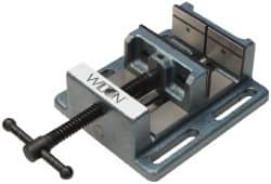 Wilton - 3" Jaw Opening Capacity x 1-1/8" Throat Depth, Horizontal Drill Press Vise - 3" Wide x 1-1/8" High Jaw, Stationary Base, Standard Speed, 5-1/2" OAL x 2.44" Overall Height, Cast Iron - Americas Industrial Supply