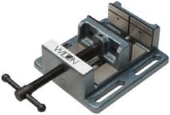Wilton - 3" Jaw Opening Capacity x 1-1/8" Throat Depth, Horizontal Drill Press Vise - 3" Wide x 1-1/8" High Jaw, Stationary Base, Standard Speed, 5-1/2" OAL x 2.44" Overall Height, Cast Iron - Americas Industrial Supply