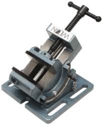 Wilton - 4" Jaw Opening Capacity x 1-1/2" Throat Depth, Angle Drill Press Vise - 4" Wide x 1-1/2" High Jaw, Stationary Base, Standard Speed, 7-1/4" OAL x 4-1/2" Overall Height, Cast Iron - Americas Industrial Supply