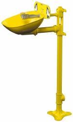 Bradley - Pedestal Mount, Plastic Bowl, Eyewash Station - 1/2" Inlet, 30 psi Flow, 0.4 GPM Flow Rate - Americas Industrial Supply