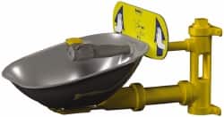 Bradley - Wall Mount, Plastic Bowl, Eye & Face Wash Station - 1/2" Inlet, 30 psi Flow, 3 GPM Flow Rate - Americas Industrial Supply
