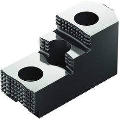 Schunk - 8" Max Chuck Diam Compatibility, Case Hardened Steel 1.5mm x 60° Serrated Hard Lathe Top Jaws - 1 Step - Americas Industrial Supply