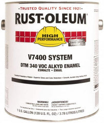 Rust-Oleum - 1 Gal Clear Gloss Finish Alkyd Enamel Paint - 230 to 425 Sq Ft per Gal, Interior/Exterior, Direct to Metal, <340 gL VOC Compliance - Americas Industrial Supply