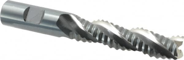 OSG - 3/4" Diam, Coarse Pitch, 3" LOC, 3 Flute Cobalt Roughing End Mill - Uncoated, 5-1/4" OAL, 3/4" Shank Diam, Single End, Centercutting, 35° Helix - Americas Industrial Supply