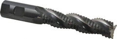 OSG - 1" Diam, Coarse Pitch, 4" LOC, 3 Flute Cobalt Roughing End Mill - Uncoated, 6-1/2" OAL, 1" Shank Diam, Single End, Centercutting, 35° Helix - Americas Industrial Supply