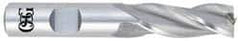 OSG - 1-1/2", 2" LOC, 1-1/4" Shank Diam, 4-1/2" OAL, 3 Flute, Cobalt Square End Mill - Single End, Uncoated, Spiral Flute, 30° Helix, Centercutting, Right Hand Cut, Right Hand Flute, Series 531 - Americas Industrial Supply