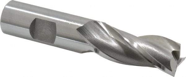 OSG - 3/4", 1-5/8" LOC, 3/4" Shank Diam, 3-7/8" OAL, 3 Flute, Cobalt Square End Mill - Single End, Uncoated, Spiral Flute, 30° Helix, Centercutting, Right Hand Cut, Right Hand Flute, Series 531 - Americas Industrial Supply