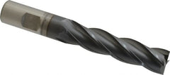 OSG - 3/4", 3" LOC, 3/4" Shank Diam, 5-1/4" OAL, 4 Flute, Square End Mill - Single End, TiCN Finish, 30° Helix, Centercutting, Right Hand Cut, Series 546 - Americas Industrial Supply