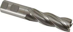 OSG - 1", 3" LOC, 1" Shank Diam, 5-1/2" OAL, 4 Flute, Cobalt Square End Mill - Single End, Uncoated, Spiral Flute, 30° Helix, Right Hand Cut, Right Hand Flute, Series 547 - Americas Industrial Supply