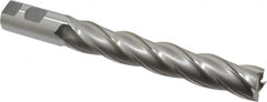 OSG - 1", 6" LOC, 1" Shank Diam, 8-1/2" OAL, 4 Flute, Cobalt Square End Mill - Single End, Uncoated, Spiral Flute, 30° Helix, Right Hand Cut, Right Hand Flute, Series 557 - Americas Industrial Supply