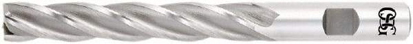 OSG - 1", 6" LOC, 1" Shank Diam, 8-1/2" OAL, 6 Flute, Cobalt Square End Mill - Single End, TiCN Finish, Spiral Flute, Centercutting, Right Hand Cut, Right Hand Flute, Series 558 - Americas Industrial Supply